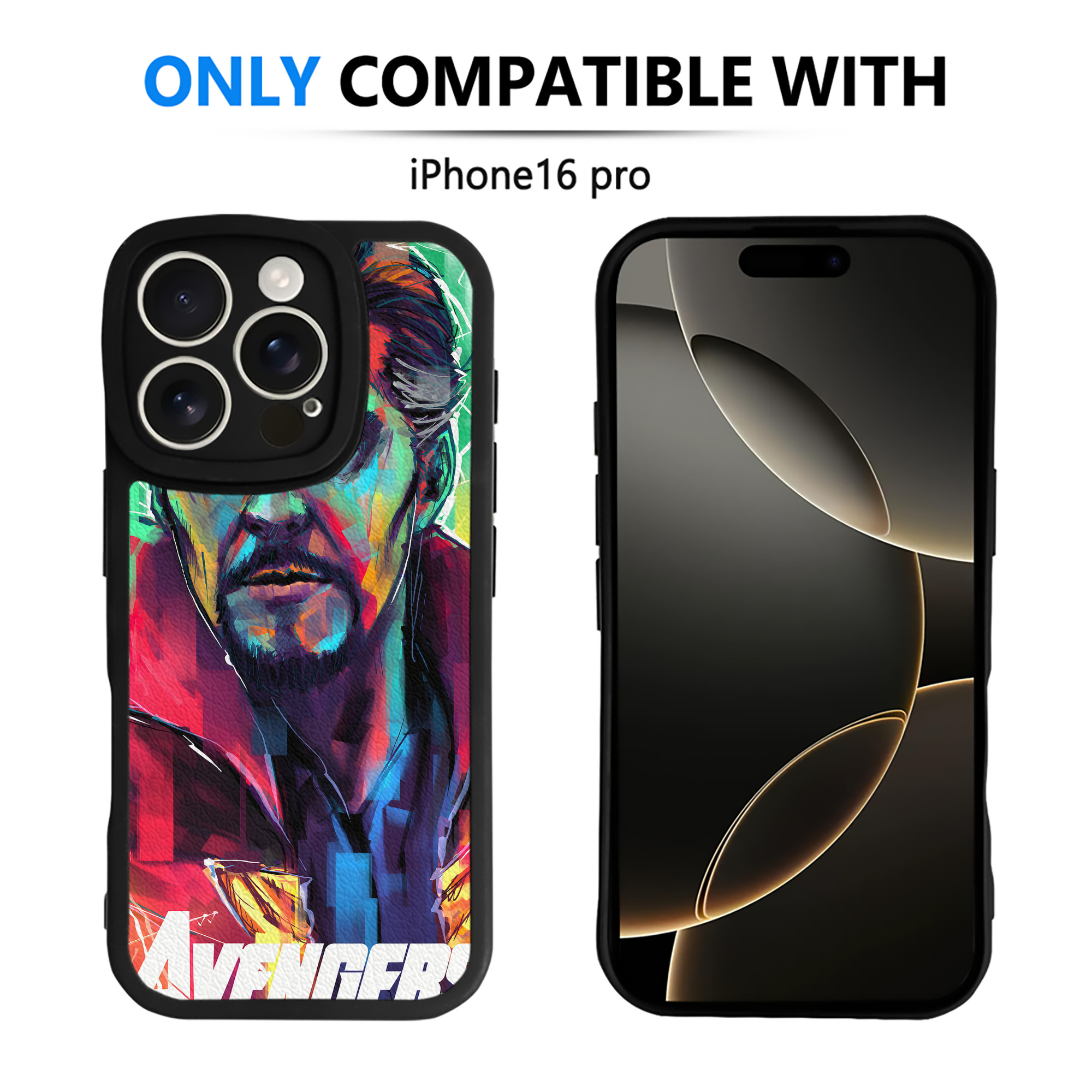 （画像用） アベンジャーズ The Avengers 【iPhone 16シリーズ対応】シリコンスマホケース（レザー調） 材質：シリコン